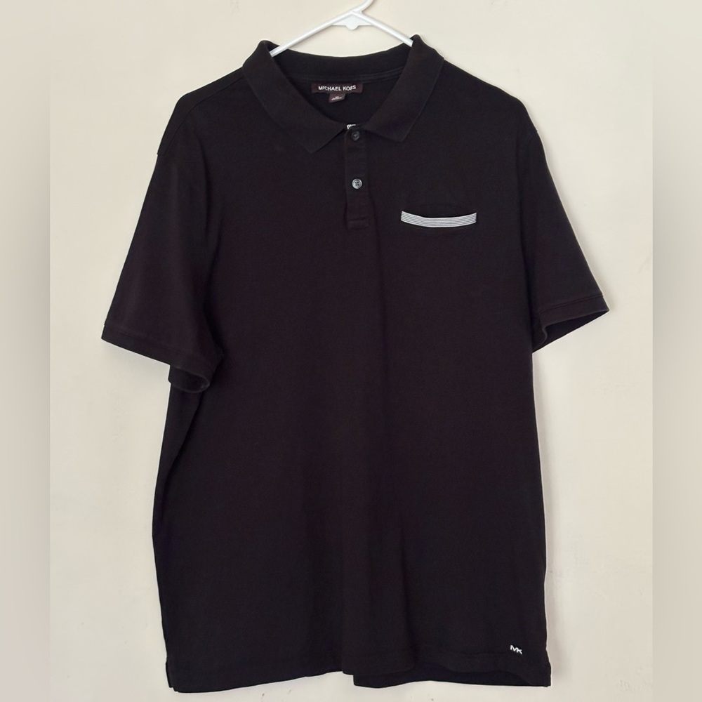 Michael Kors Black Polo Shirt with Minimalist Design